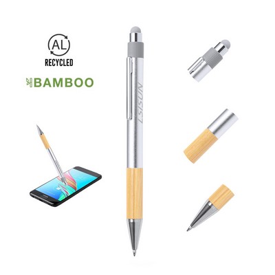 ECO-Aluminum & Bamboo Stylus Touch Ballpoint Pen