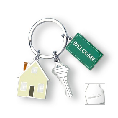 Home Sweet Home Charm Key Ring