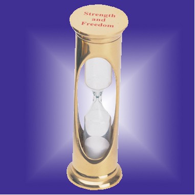 Solid Brass 3-Minute Sand Timer (Screened)