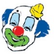 Clown Face Stock Temporary Tattoo