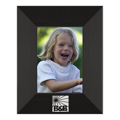 Aero Brushed Black Steel 5"x7" Frame w/ 2" Border