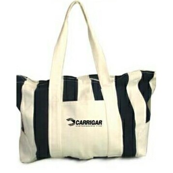 Canvas Striped Tote Bag