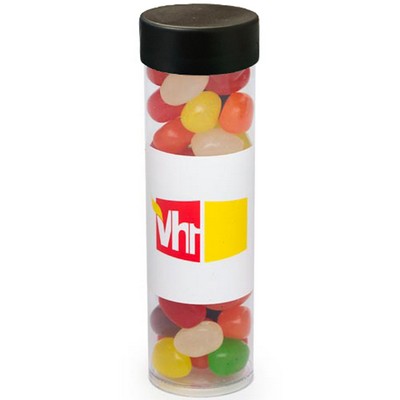 Large Tubes with Black Cap - Assorted Jelly Beans