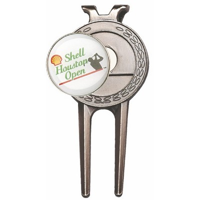 Classic Divot Tool/ Money Clip w/ 1" Digital Emblem Ball Marker