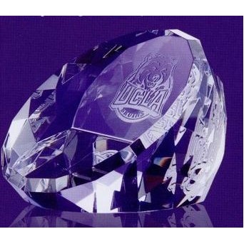 Optical Crystal Standing Faceted Dome Paperweight