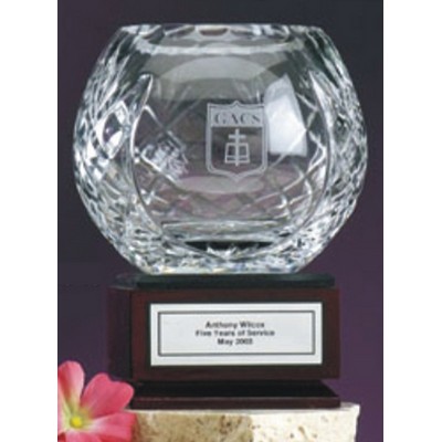 5" Crystal Rose Bowl Award