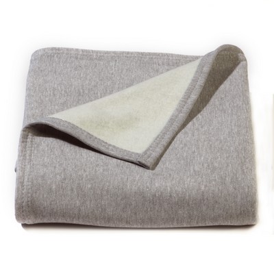 Heather Gray Sweatshirt Jersey Fleece Blanket