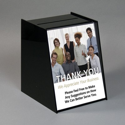 Large Black Acrylic Registration Box w/Sign Holder