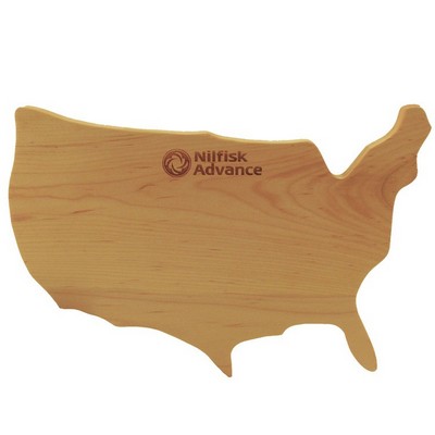 USA Shaped Wood Cutting Board