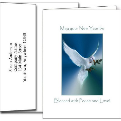 New Year Greeting Cards w/Imprinted Envelopes (5"x7")