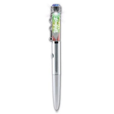 Spiral Multicolor LED Lighted Logo Pen