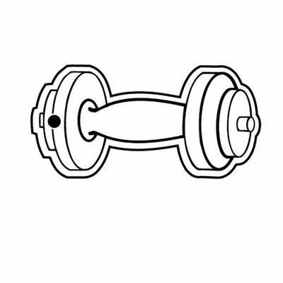 Barbell 1 Key Tag (Spot Color)