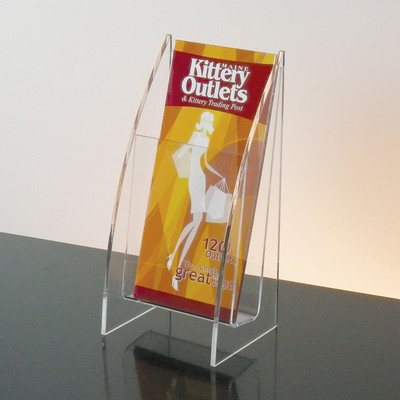 Single Pocket Modern Clear Acrylic Brochure Holder