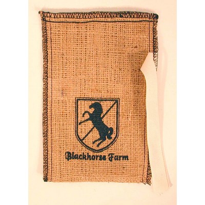 5"x8" Tiki Burlap/Jute Pouch w/Tie