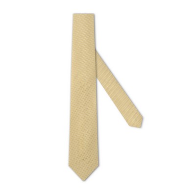 Poly Woven Necktie - Tonal waves Yellow/Gold