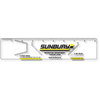 .030 Clear Plastic Logbook Ruler, Stock Shape LBR9 (2"x9.25"), Spot Color