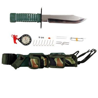 Special Forces Survival Kit Knife w/Plastic Sheath