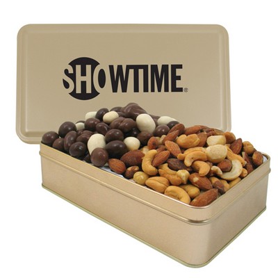 Large 2 Way Rectangle Tin - Bridge Mix & Mixed Nuts