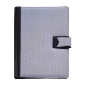 Gray Textured Pad Holder w/ Black Spine (10.8"x8.3")