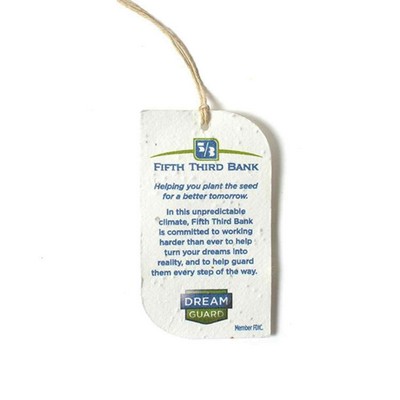 Seed Paper Product Tag, Curve