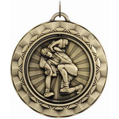 Wrestling, Spinner Medal (2 5/16")