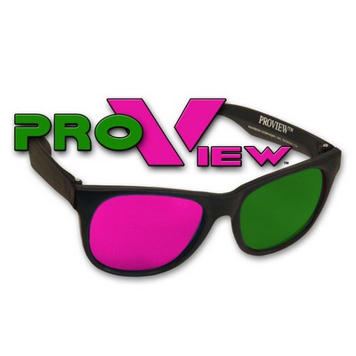 3D Glasses - Plastic ProView - Magenta/Green Lenses - Stock