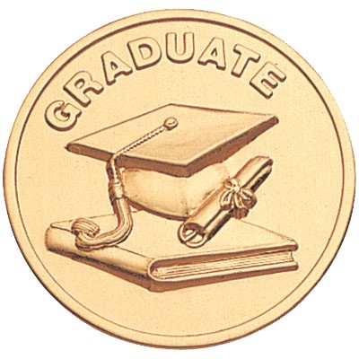 2" Graduate High Relief Stamped Medallion Insert Disc