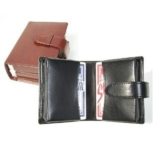 Leather Aristo Double Decker Playing Card Set