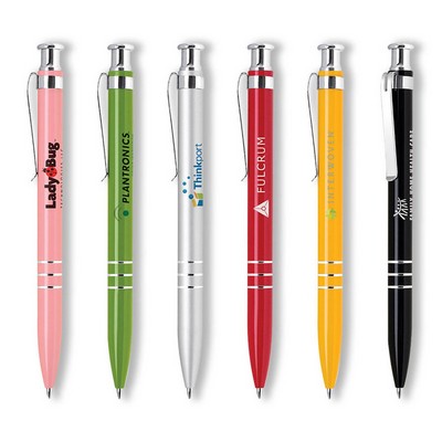 Click Action Aluminum Constructed Ballpoint Pen Wi