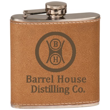 6 Oz. Leather Flask