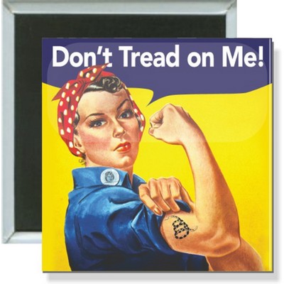 Political - Don't Tread on Me - 2 Inch Square Button