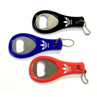 Tennis Racket Shape Bottle Opener with Key Chain