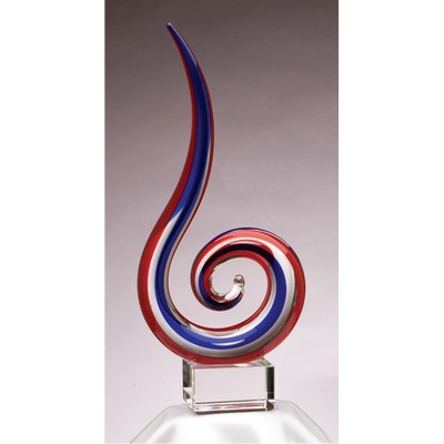 14.5" Swirl Art Glass Award