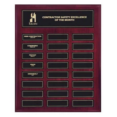 Mahogany Finish Recognition Pocket Plaque (12"x15")