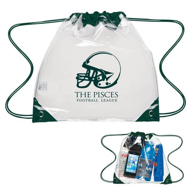 Touchdown Clear Drawstring Backpack