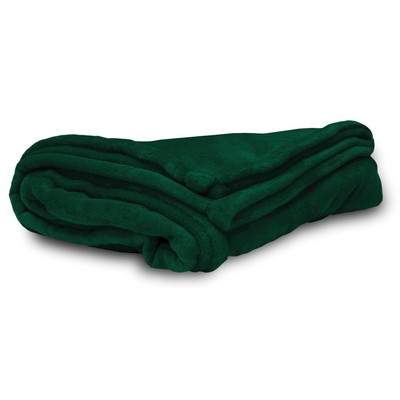 Hunter Green Micro Fleece Throw Blanket