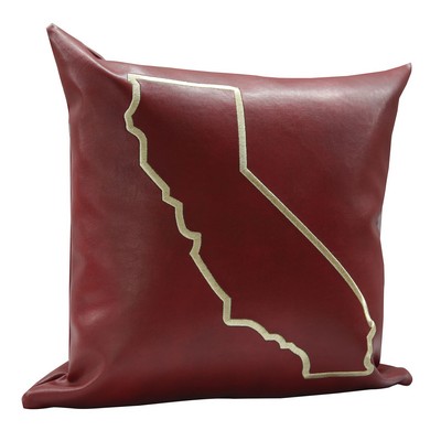 Recycled Leather Throw Pillow