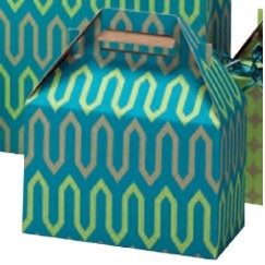 Geo Trio Collection Dots Gable Box (8"x4 7/8"x5 1/4")