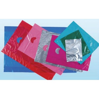 Hi Density Stock Plain Plastic Bag w/ Die Cut Handle (14"x3"x21") Plain