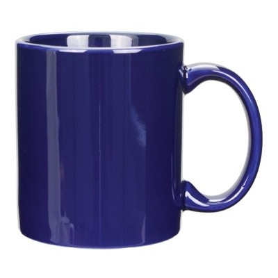 11 Oz. Cobalt Vitrified C-Handle Coffee Mug