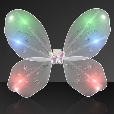 Blinking White LED Fairy Wings - BLANK