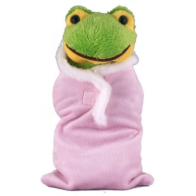 Soft Plush Frog in Baby Sleep Bag Stuffed Animal