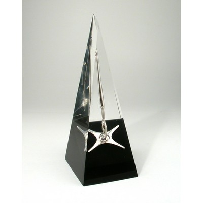 4 Sided Pyramid Lucite® Embedment Award (4" x 3 1/2" x 9")