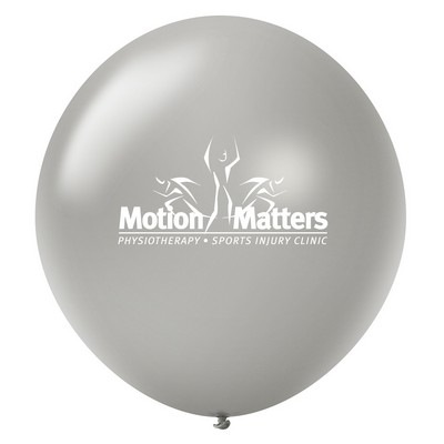 Custom Printed Latex Balloons - 17'' Round - Metallic Colors