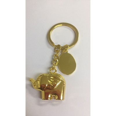 Brass Little Elephant Key Chain