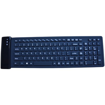 107 Keys Portable Wireless Silicone Keyboard