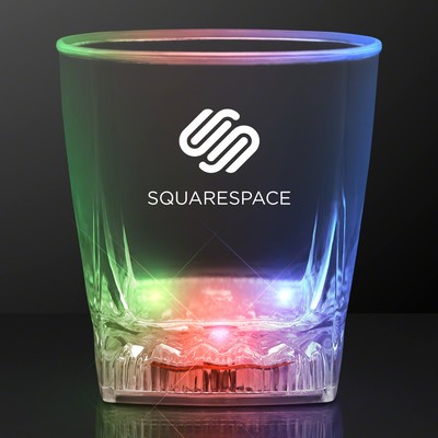 Color Change LED Whiskey Rocks Glass - Domestic Print