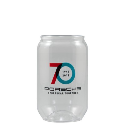 16 oz Clear Plastic Can Glass - Digital