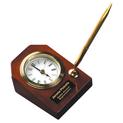 Desk Clock w/Pen