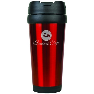 Engraved Gloss Red Travel Mug W/out Handle